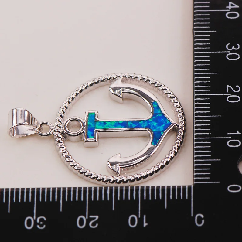 Подвеска из серебра 925 пробы с голубым огненным опалом P125|pendant chain|pendant beadpendant hoist |