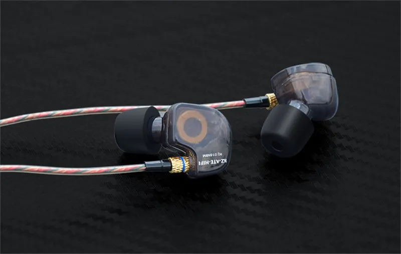 Оригинальные наушники KZ ATE 3,5 мм, Hi-Fi металлические стерео наушники, супер бас, шумоизоляция, спортивные наушники с микрофоном