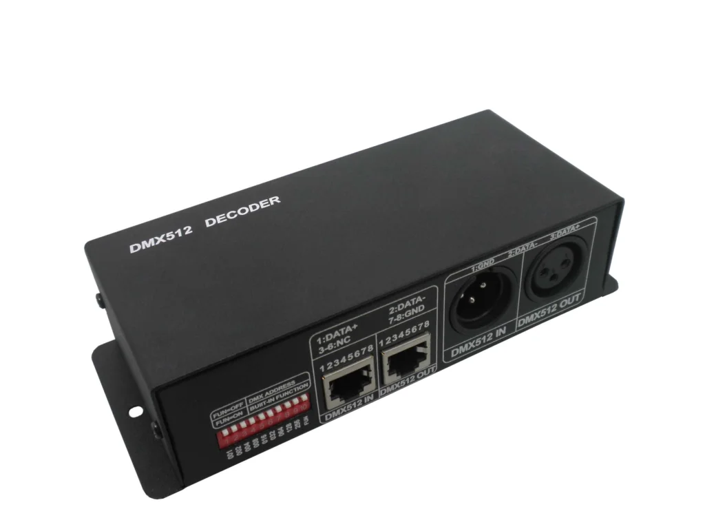 3 канала DMX512 декодер RGBW PWM диммер контроллер RGB Светодиодные ленты светильник DMX