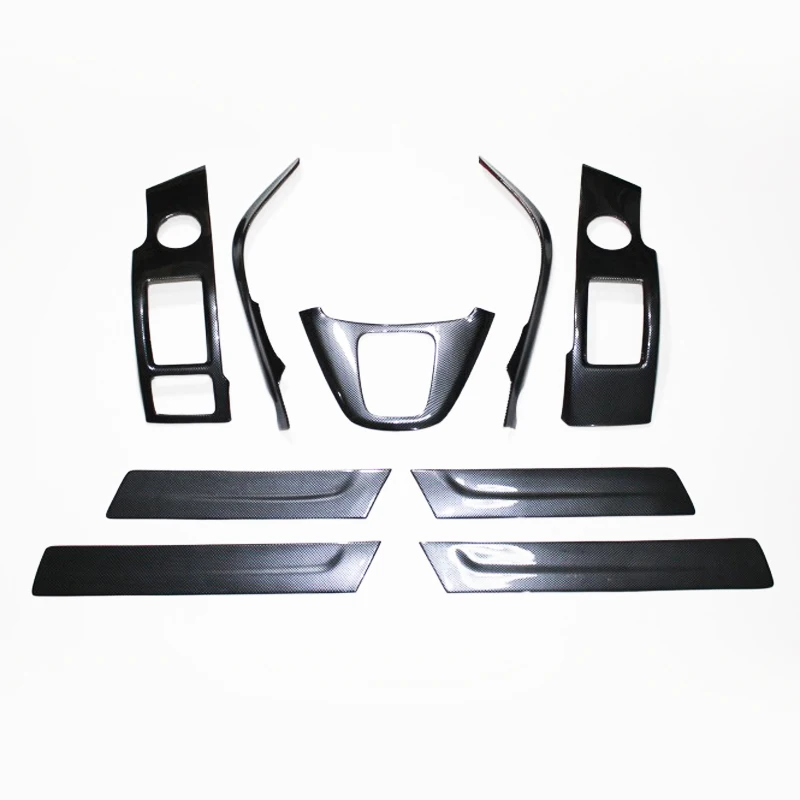 Carbon Fiber TOMEFON для Honda CRV 2007 2008 2009 2010 LHD ABS специальный Краски интерьера Upgrade Kit 9 шт./компл - Цвет: Carbon Fiber