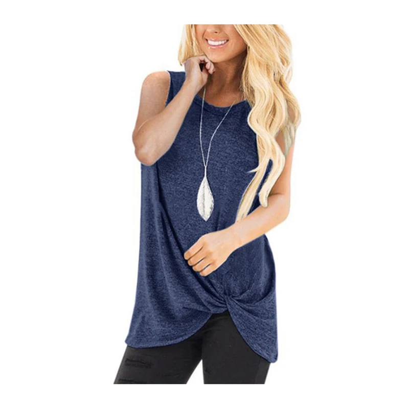 T shirt 2019 off shoulder casual solid color sleeveless women tshirt vestidos drop shipping | Женская одежда