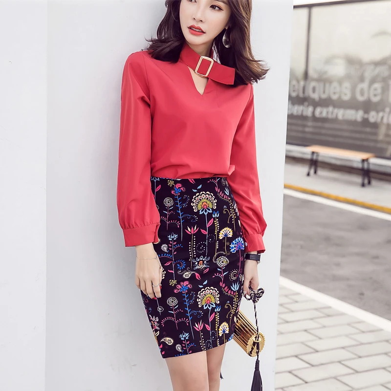 Юбка-карандаш Осенняя элегантная женская облегающая юбка миди с высокой талией