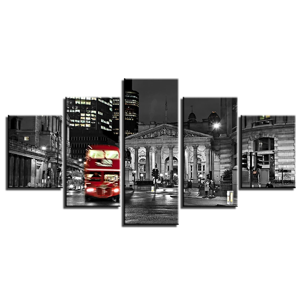 

5 Piece HD Wall Art Picture london city Painting on Canvas for Living Room Decor Home Decoration Prints Posters