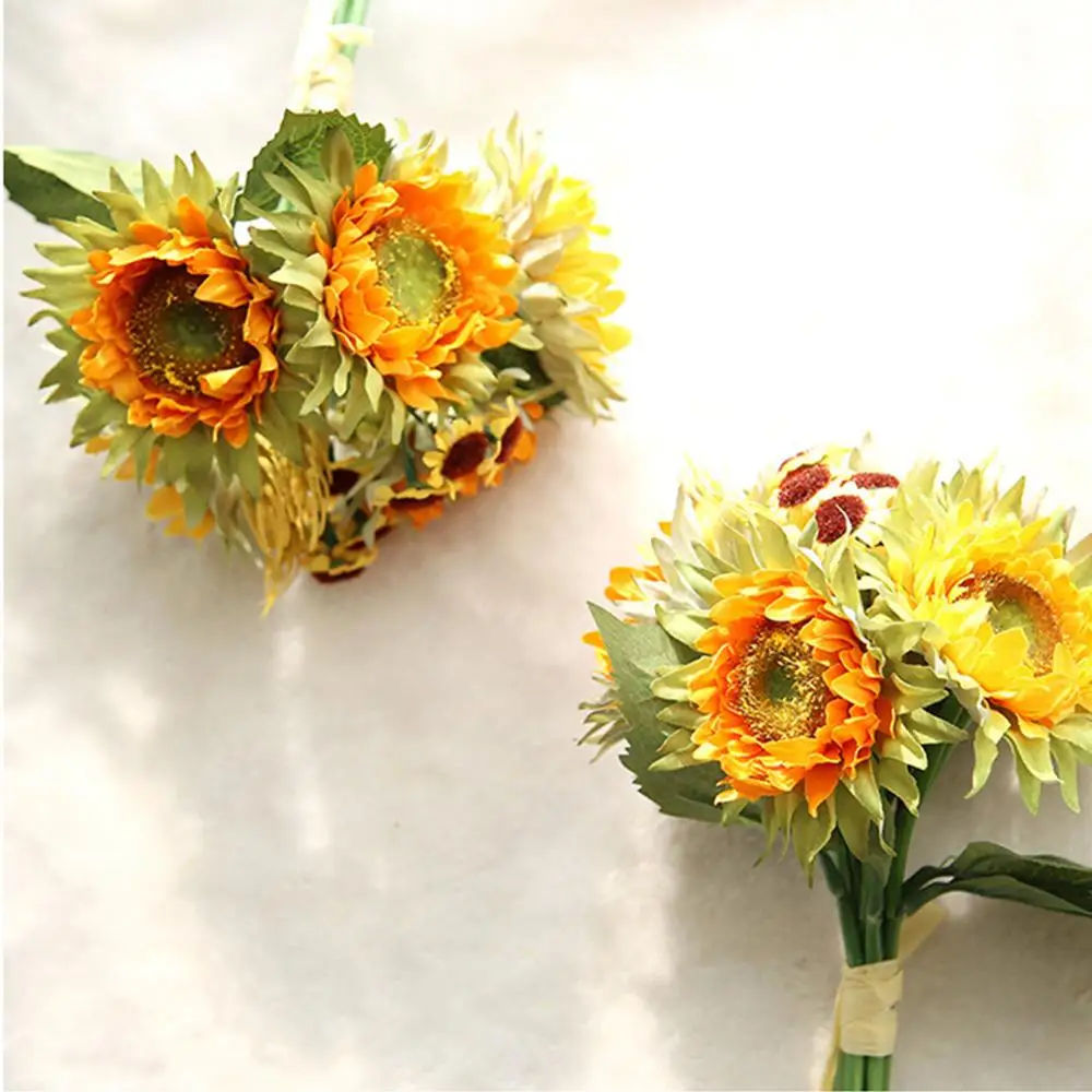 Искусственные Подсолнухи искусственные цветы невесты для домашнего свадебного