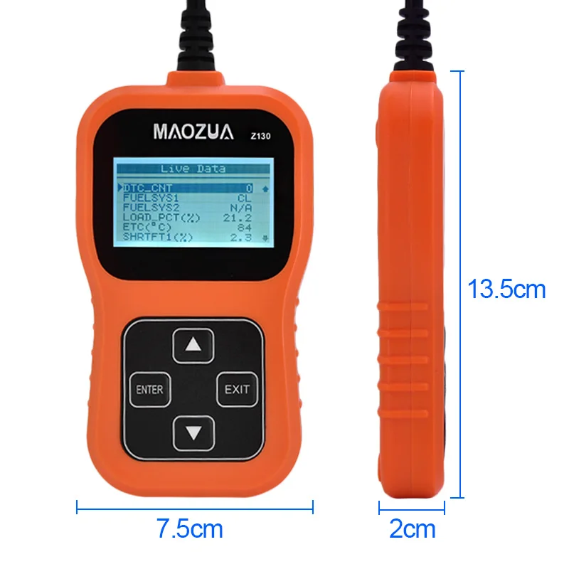 Автомобильный бензиновый сканер Maozua Z130 OBD 2 считыватель кодов поддержка полной