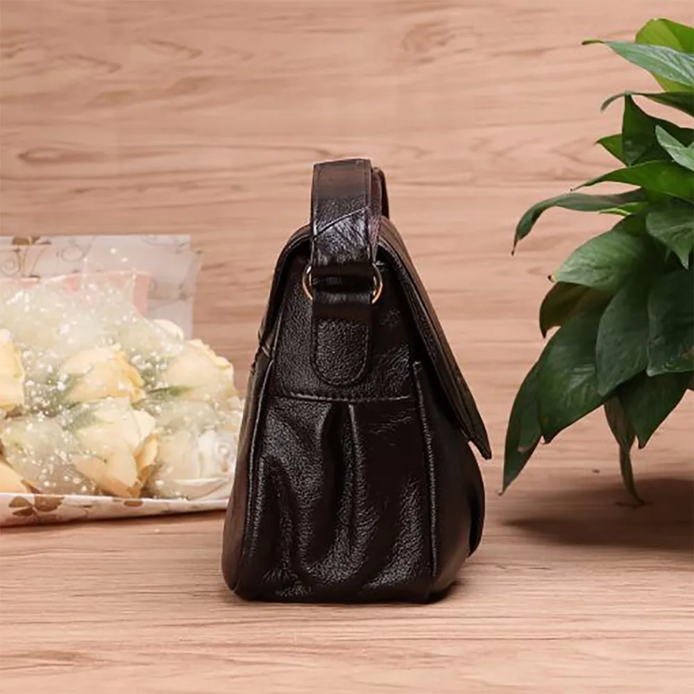 Женская сумка мессенджер из натуральной воловьей кожи|leather messenger bag|shoulder bagsgenuine