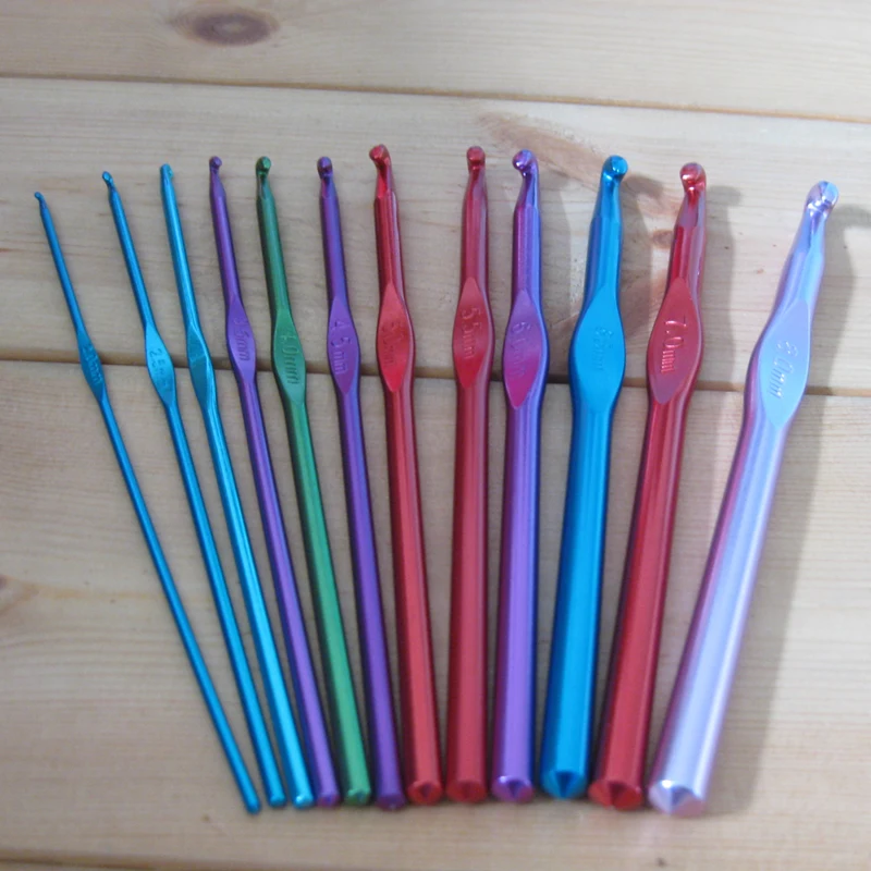 12PCS Hand Crochet Knitting Tools Weaving tools Sweater Needle Alumina sewing accessories hooks Latch needle | Дом и сад