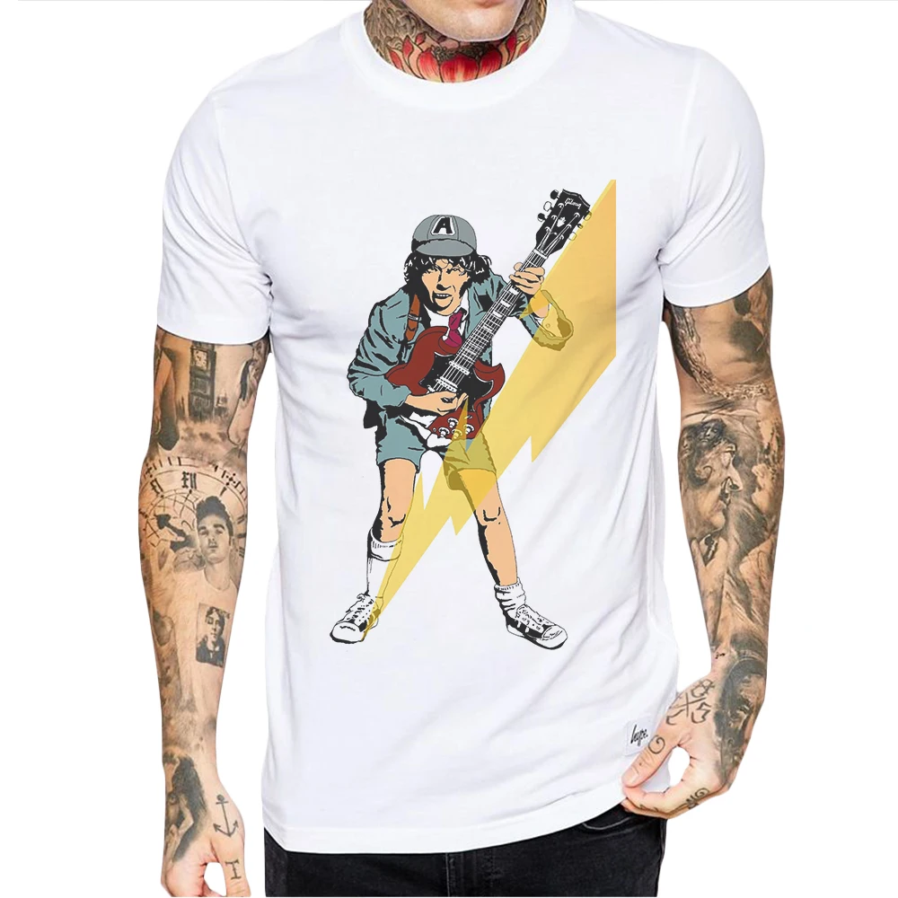 

New Arrivals Cartoon Guitar Playing Printed Men T-Shirt Short Sleeve Male T Shirt Casual Tops Tees Shirts Mens T Shirts Fashion
