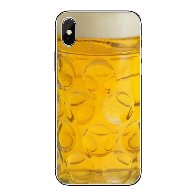 Soft Silicone TPU Case For iPod Touch iPhone 4 4S 5 5S 5C SE 6 6S 7 8 X XR XS Plus MAX Fun Beer A Glass of Cool Summer Skin |