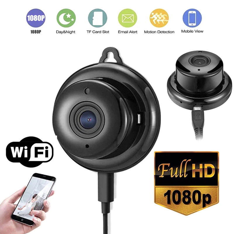 Новая популярная мини беспроводная WIFI ip камера HD 1080P ночное видение Смарт