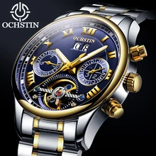 Часы Tourbillon для мужчин автоматические водонепроницаемые из стали