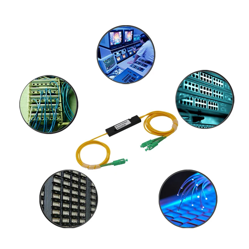 

SCAPC 1X2 PLC Singlemode Fiber Optical splitter FTTH PLC SCAPC 1x2 PLC optical fiber splitter Optical Coupler Free shipping