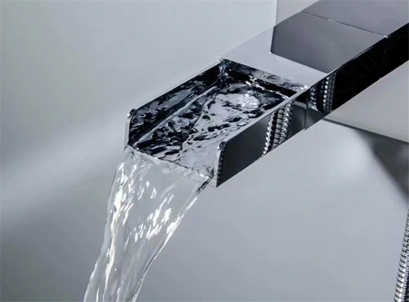 Rolya Cubix кран для ванны с водопадом настенный хромированный Твердый латунный