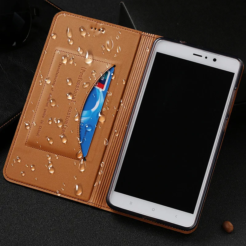 

7 Color Natural Genuine Leather Magnet Stand Flip Cover For Xiaomi Mix Luxury Mobile Phone Case + Free Gift