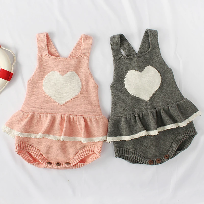 New Princess Baby Rompers with Tassels Knitted Toddler Jumpsuit Sleeveless Solid Infant Overall for Girl Clothes 1PS | Мать и ребенок