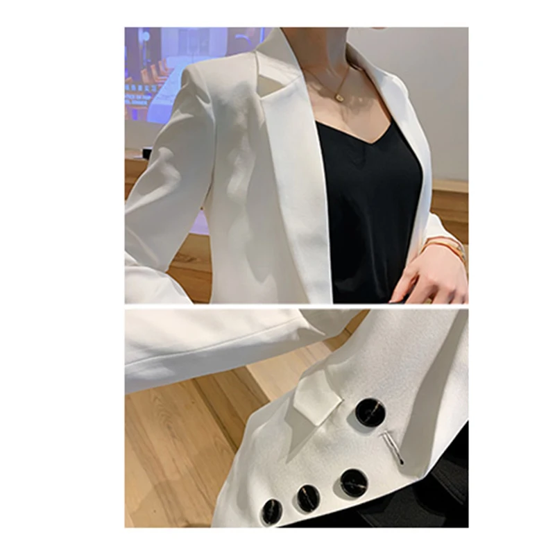 Женский офисный пиджак двубортный Блейзер весна лето 2019|Женские пиджаки| |