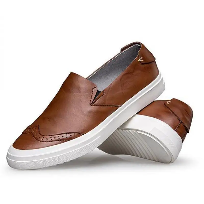 Мокасины мужские из натуральной кожи туфли ручной работы дышащие удобные лоферы