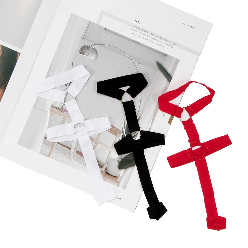 1 шт. Модный Красный Черный Белый Готический тканевый ремень для ног бандаж