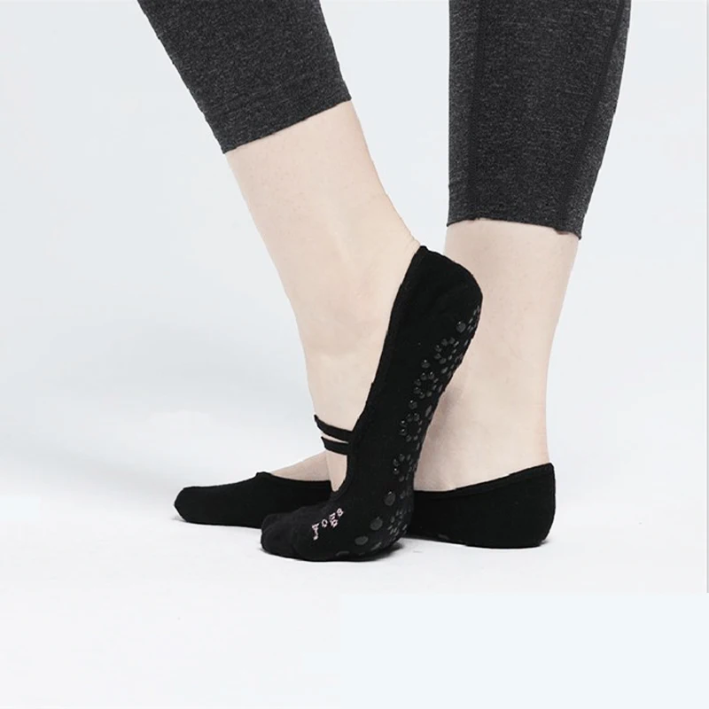 Новинка спортивные 1 пара черные розовые женские нескользящие хлопковые носки