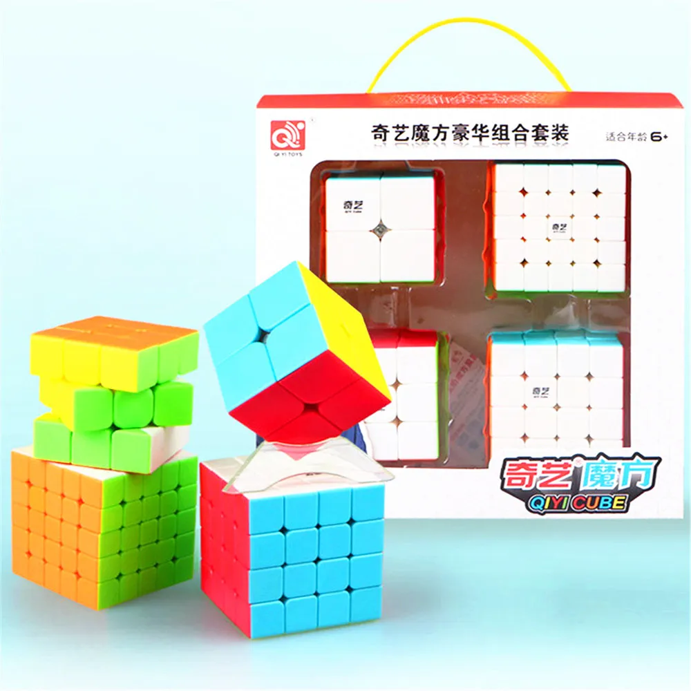 QIYI 2x2 3x3 4x4 5x5 набор магический куб быстрый ультра Гладкий кубар Рубик на скорость