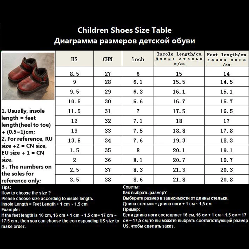 Kids Shoes Boys Winter Snow Boots Children Waterproof Leather Girls Ankle Fashion Buckle Sneakers | Детская одежда и обувь
