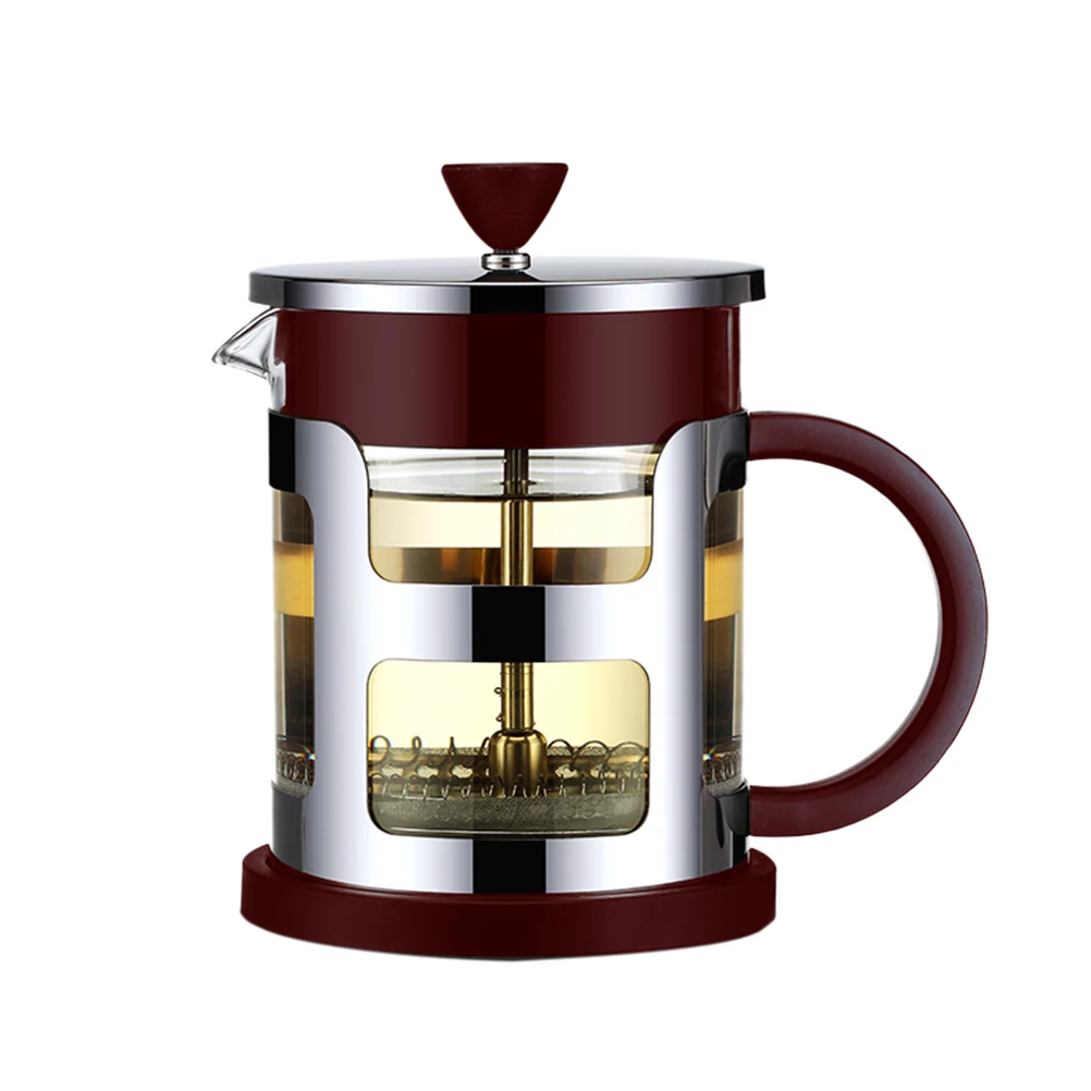 Jujube Red 600ML 1 шт. 600 мл/1000 мл домашний чай фильтр стеклянный чайник ручка термостойкий стеклянный заварник для чая и кофе чайник - Цвет: Jujube Red 600ML