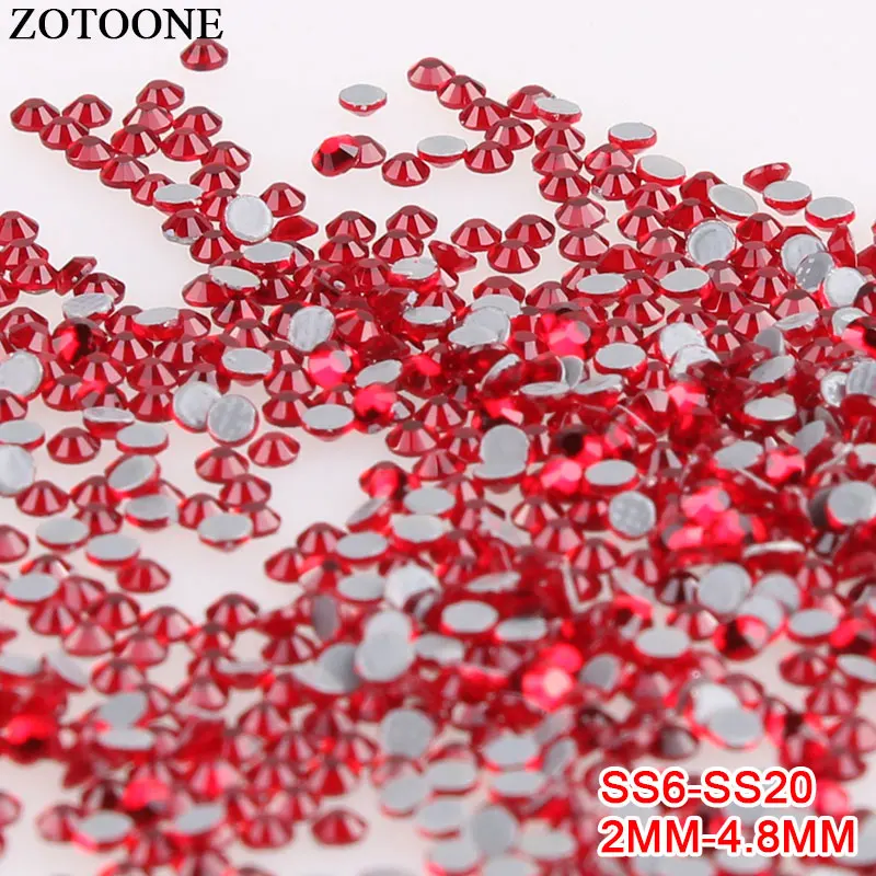 ZOTOONE красные стразы s пошив одежды DIY стекло с украшением в виде кристаллов