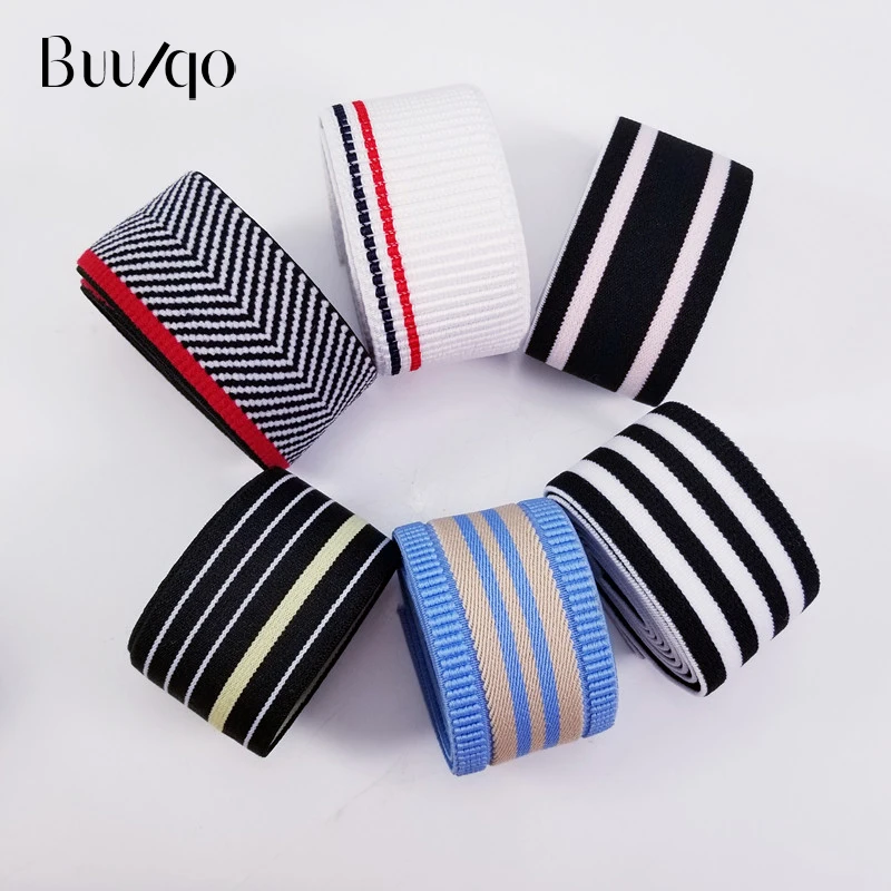 

buulqo 3/lot meter Fashion jacquard elastic band double sided rubber shoulder bottom straps for DIY Garment Accessories