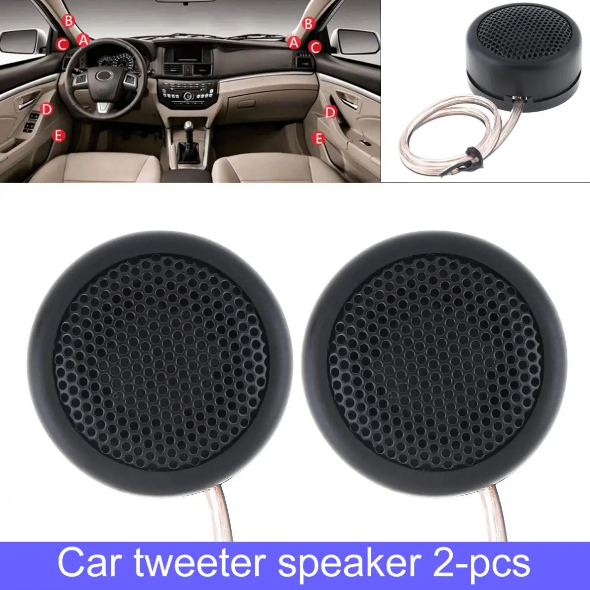 2 шт. высокоэффективный автомобильный мини-купольный динамик 380 Вт колонки с