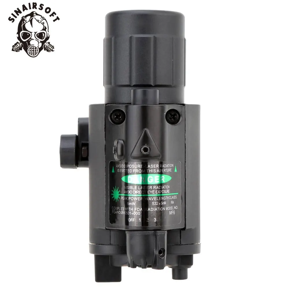 SINAIRSOFT 2 In 1 Airsoft Hunting M6 CREE LED Torch 200LM Sight Tactical Combo/Light Green Laser Flashlight W/Tail Switch | Спорт и