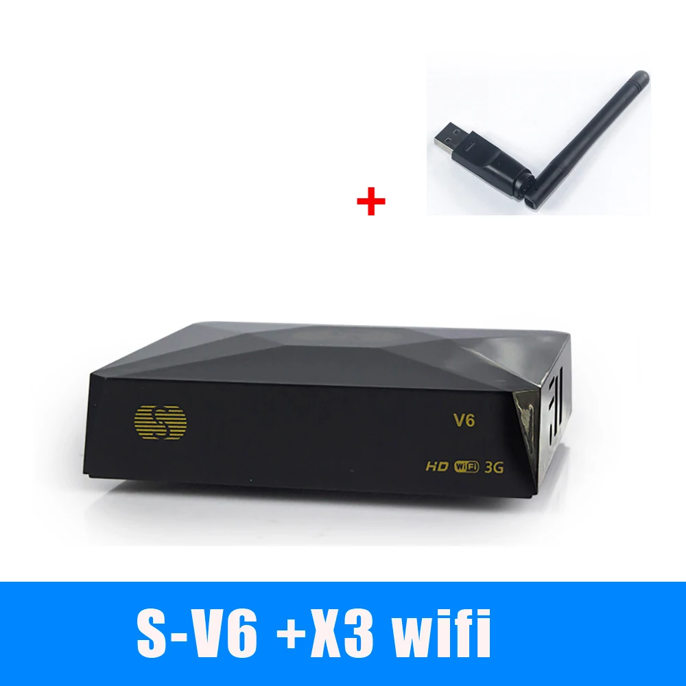 Add X3 wifi S-V6 ТВ коробка DVB-S2 приемное устройство спутник цифровой спутниковый ресивер Поддержка Xtream NOVA 2xusb веб ТВ 3g Biss Key DVB S2 декодер V6S - Цвет: Add X3 wifi