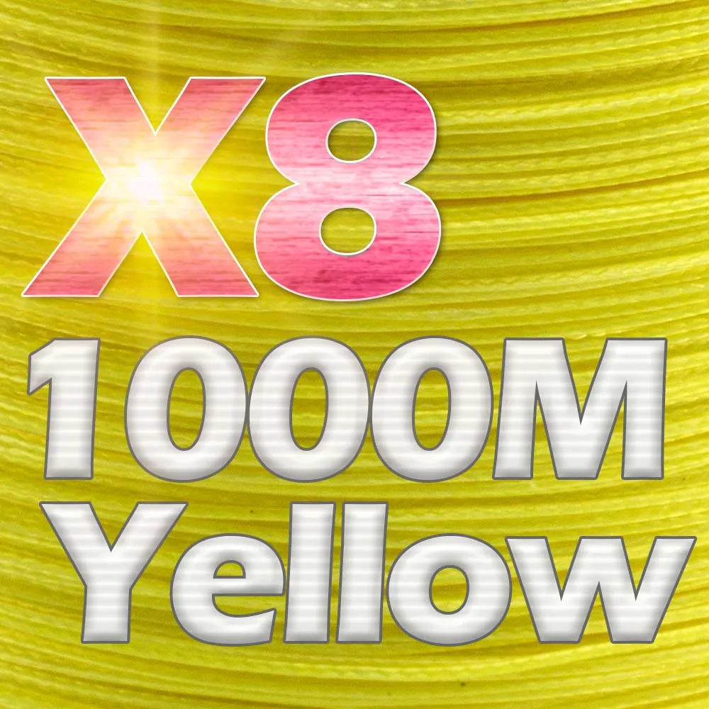 X8-1000M-Yellow JOSBY 4 стенда 8 стендов 300 м 500 м 1000 м многофиламентная ПЭ плетеная леска 10LB-80LB сильная Японская Технология - Цвет: X8-1000M-Yellow