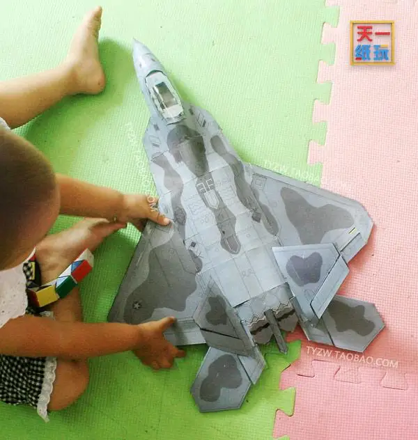 F22 Raptor невидимый истребитель Изобразительное издание супер большая 3D бумажная модель DIY игрушка оригами