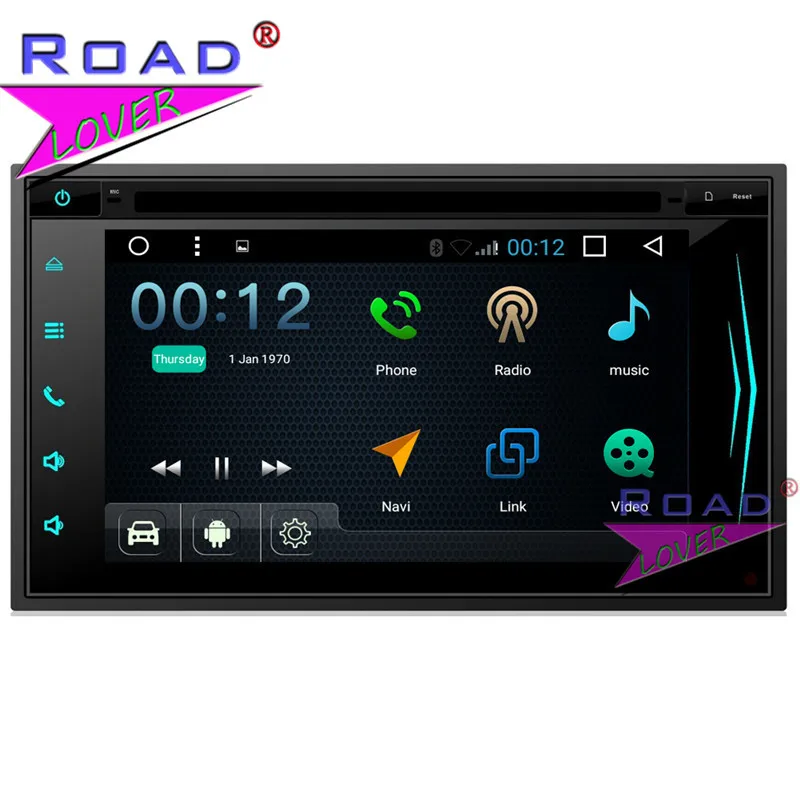 TOPNAVI Android 6 0 1G + 16GB четырехъядерный Автомобильный DVD плеер для универсального