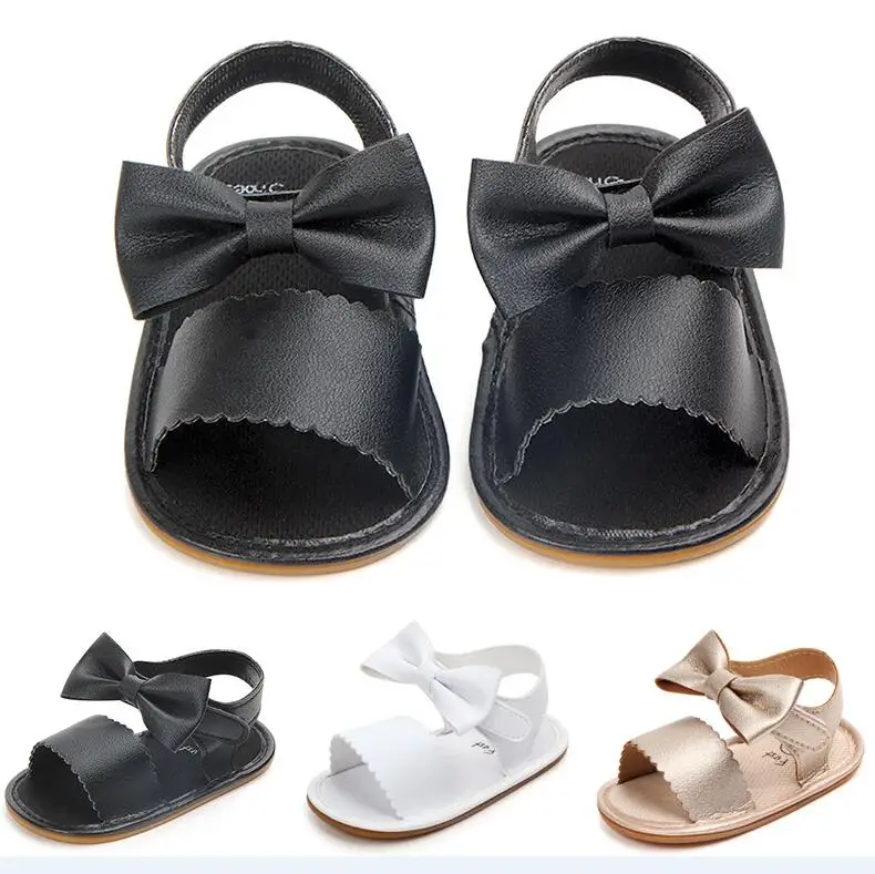 Fashion New Baby Cute Sandals Newborn Girl Bow Tie Summer Breathable Anti-slip Girls PU Shoes | Детская одежда и обувь