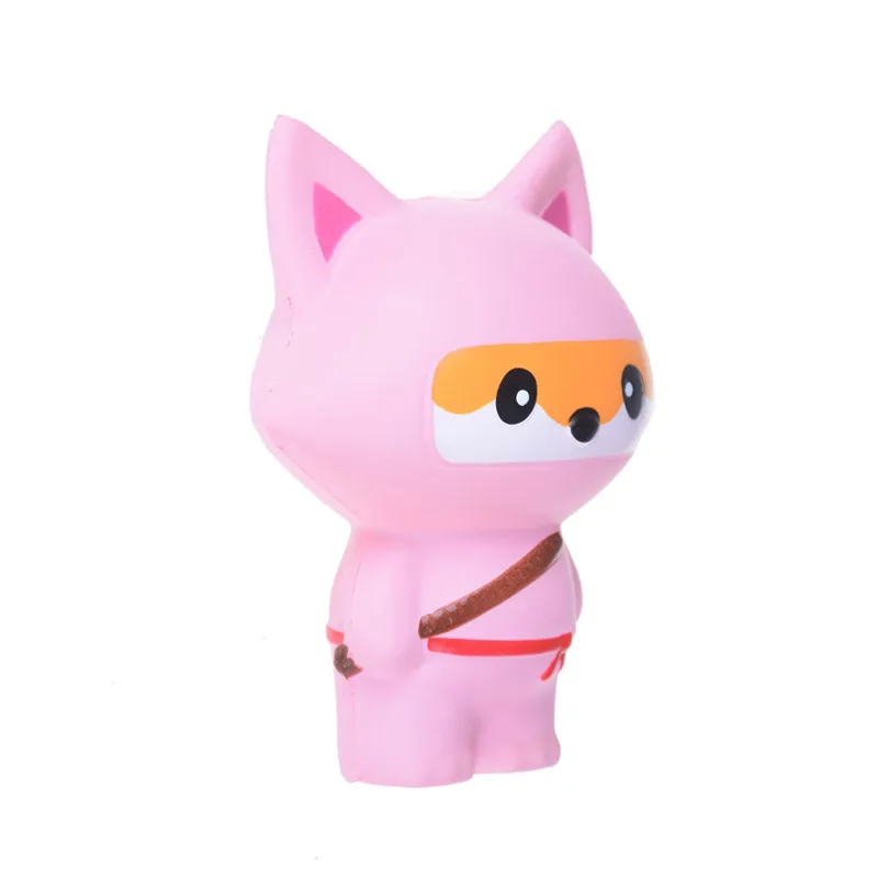 Милый Сжимаемый ниндзя панда/медведь/лиса 13 5 см Kawaii розовый животный хлеб мягкие