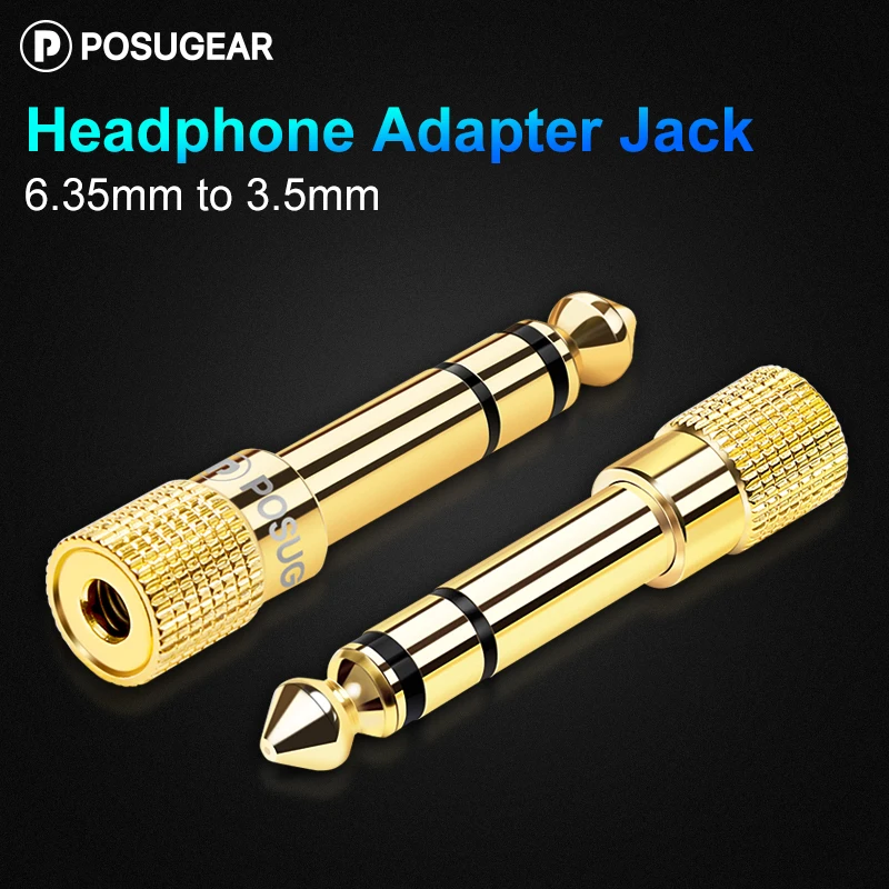 Posugear Jack 6 35 мм штекер 3 5 Женский аудио адаптер разъем усилителя наушников