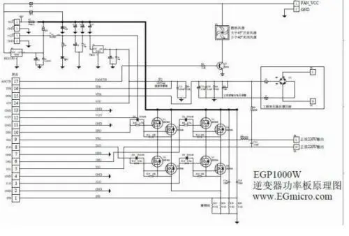 1х EGP1000W Чистая синусоида Инвертор плата питания PCB голая доска