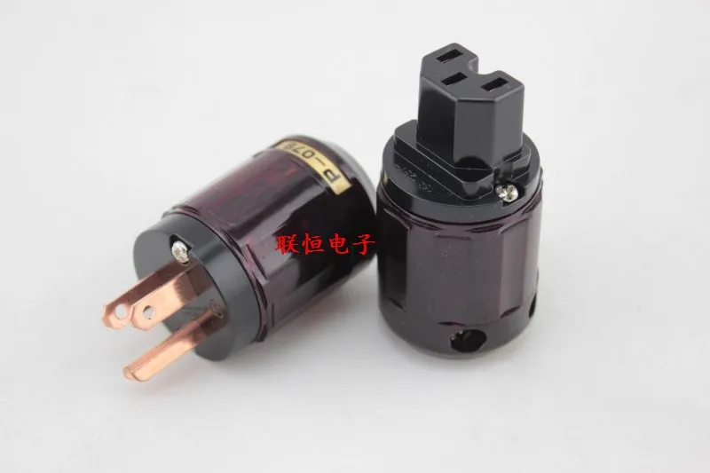 Одна пара Oyaide P-079 медь P-037 платиновым покрытием США мощность штекер+ C-037 IEC разъем DIY мощность кабель