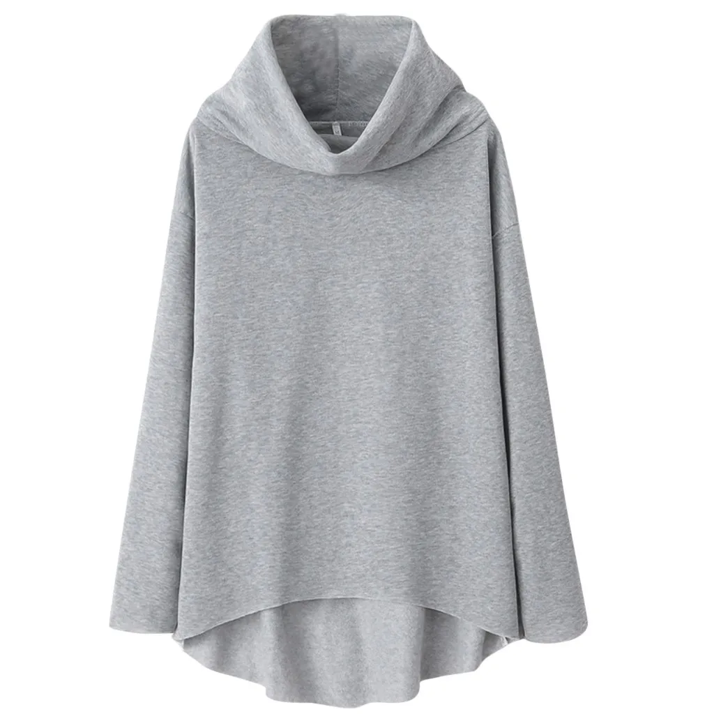 Нарядная толстовка с капюшоном Женская однотонная Толстовка пуловер длинным