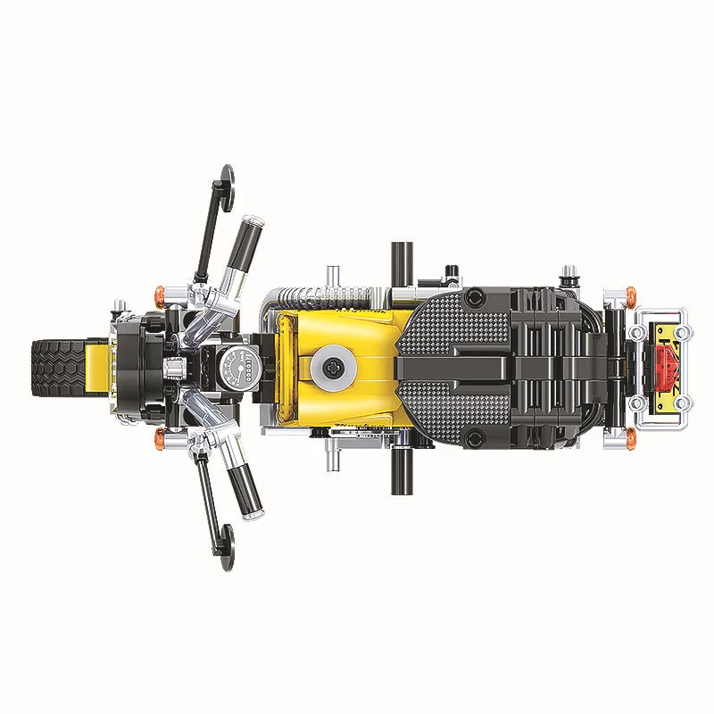 7071 402 шт. Технический мини мотоцикл из строительных блоков DIY модельная кирпичная интеллектуальная игрушка для детей.