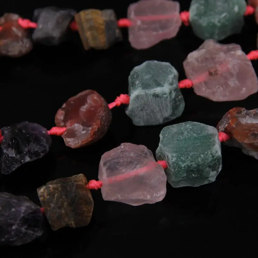 15 5 дюймов/нить натуральный розовый кварц фиолетовый цвет тигровый глаз бусины из