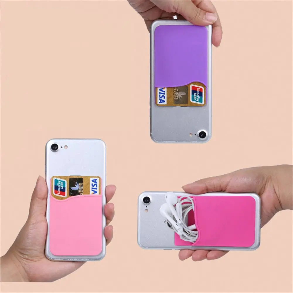 2 шт. силиконовый держатель для карт самоклеющийся чехол кредитных сотового
