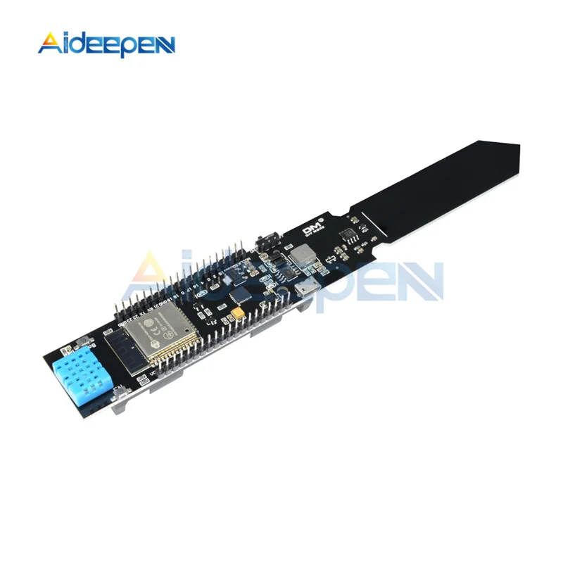 ESP32 DHT11 CP2104 Беспроводной Wi-Fi и bluetooth-адаптер датчик влажности почвы модуль обнаружения с 18650 Держатель литиевой батареи