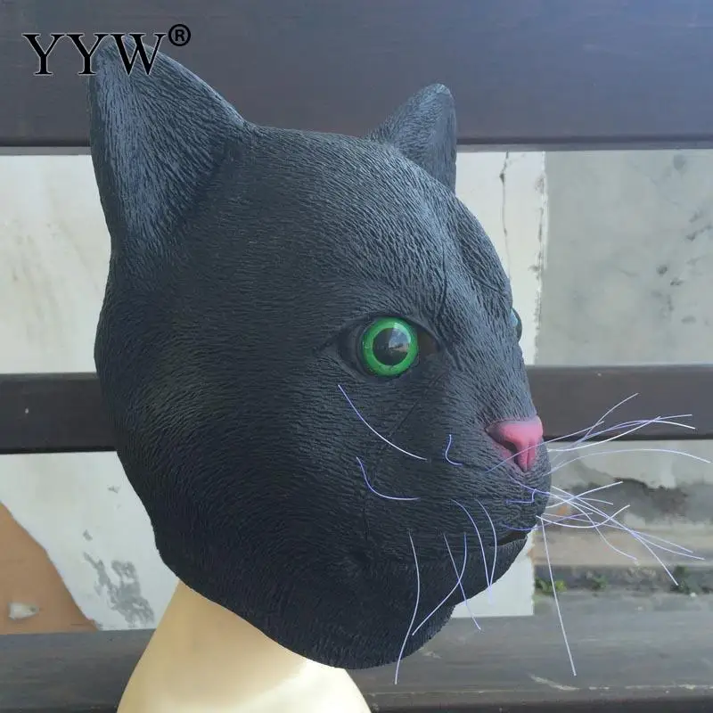 Маски с кошачьей головой декоративные маски животные маска на хэллоуин