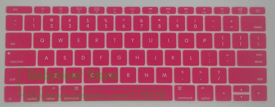 pink Для Macbook Pro 13 не Сенсорная панель Модель A1708 чехол для клавиатуры Защитная силиконовая кожа версия США - Цвет: pink