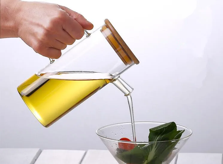 1 шт. 500 мл анти-утечка масляные горшки стеклянные приправы закрытые бутылки соус