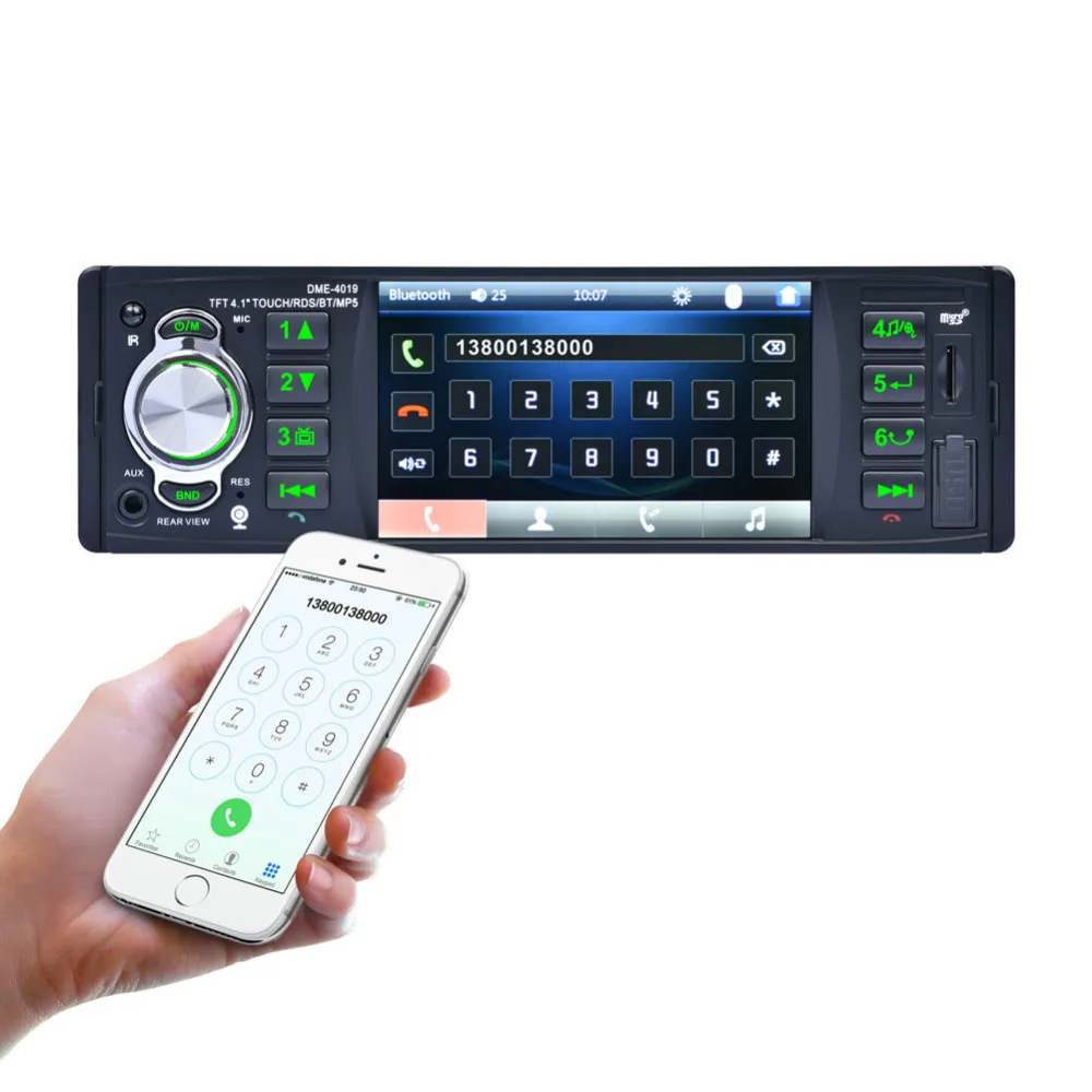 4,1 ''TFT HD экран Автомобильный Радио MP5 плеер стерео аудио Bluetooth 1080P FM USB камера заднего вида рулевое колесо дистанционное управление XNC