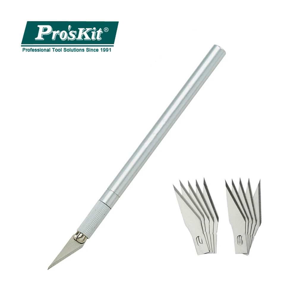 

8PK-394A Proskit Carving Knife Blades Hand Tools Multifunctional 10Pcs Blade Wood Engraving Craft Sculpture Cutting Repairing