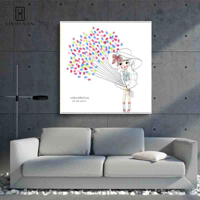 Причудливые украшения подарок гостевая книга отпечаток пальца креативный